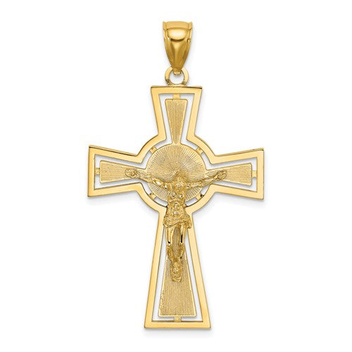 14k-cut-out-crucifix-w-center-circle-charm-SolomonJeweler-Wichita-KS-CustomJewelry