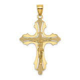 14k-textured-cut-out-crucifix-w-budded-tips-charm-SolomonJeweler-Wichita-KS-CustomJewelry