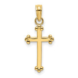 14k-polished-beaded-cross-SolomonJeweler-Wichita-KS-CustomJewelry