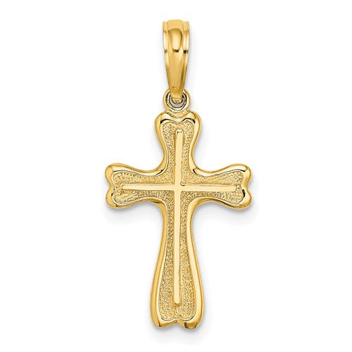 14k-cross-w-textured-heart-edges-design-charm-SolomonJeweler-Wichita-KS-CustomJewelry
