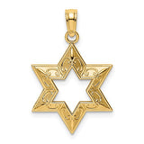 14k-textured-star-of-david-charm-SolomonJeweler-Wichita-KS-CustomJewelry