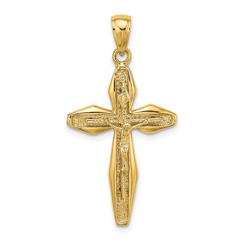 14k-polished-crucifix-charm-SolomonJeweler-Wichita-KS-CustomJewelry