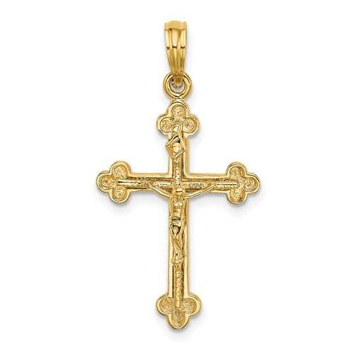 14k-narrow-budded-crucifix-charm-SolomonJeweler-Wichita-KS-CustomJewelry