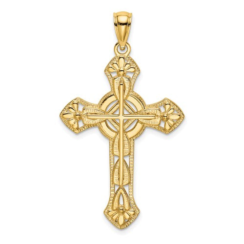 14k-cut-out-floral-cross-pendant-SolomonJeweler-Wichita-KS-CustomJewelry
