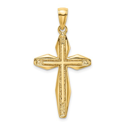 14k-textured-cross-charm-SolomonJeweler-Wichita-KS-CustomJewelry