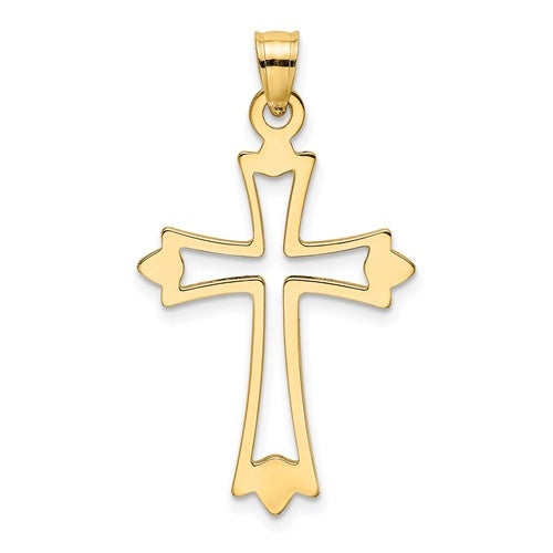 14k-polished-and-cut-out-cross-charm-SolomonJeweler-Wichita-KS-CustomJewelry