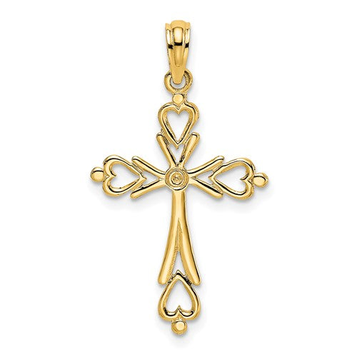 14k-cross-cut-out-w-heart-ends-charm-SolomonJeweler-Wichita-KS-CustomJewelry