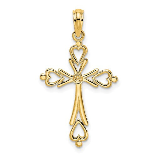 14k-cross-cut-out-w-heart-ends-charm-SolomonJeweler-Wichita-KS-CustomJewelry