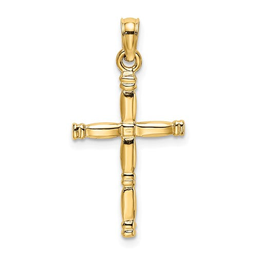 14k-3-d-polished-cross-charm-SolomonJeweler-Wichita-KS-CustomJewelry