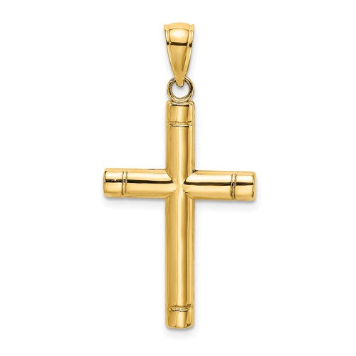 14k-tubular-cross-charm-SolomonJeweler-Wichita-KS-CustomJewelry
