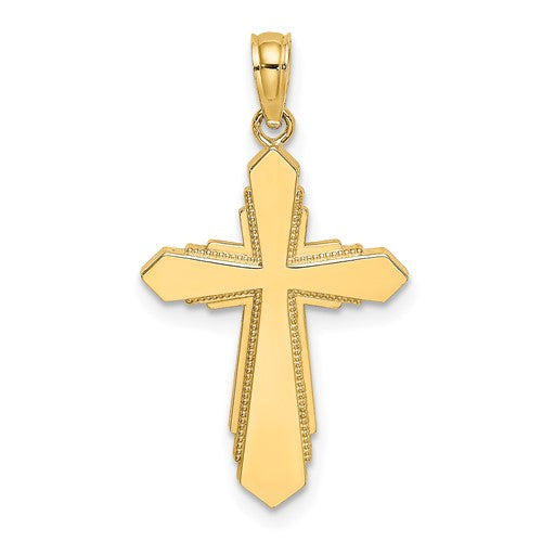 14k-solid-beaded-cross-charm-SolomonJeweler-Wichita-KS-CustomJewelry