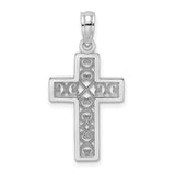 14k-white-gold-textured-lace-center-cross-charm-SolomonJeweler-Wichita-KS-CustomJewelry