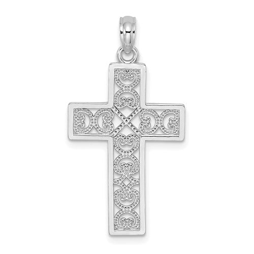 14k-white-gold-polished-square-cross-w-heart-design-charm-SolomonJeweler-Wichita-KS-CustomJewelry
