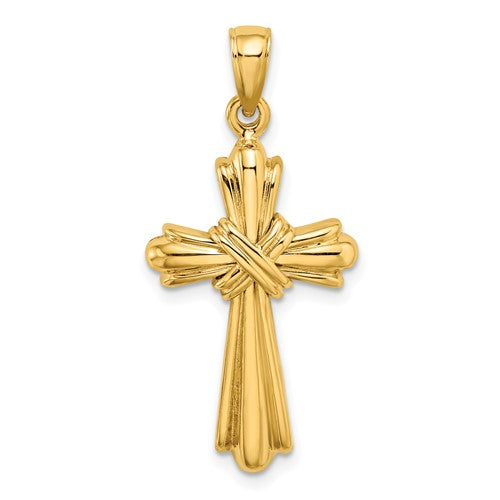 14k-polished-cross-x-center-charm-SolomonJeweler-Wichita-KS-CustomJewelry