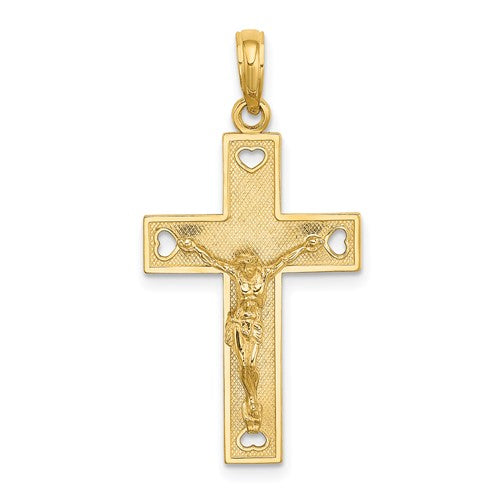 14k-cut-out-heart-w-i-love-jesus-on-reverse-crucifix-charm-SolomonJeweler-Wichita-KS-CustomJewelry