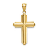 14k-beveled-cross-pendant-SolomonJeweler-Wichita-KS-CustomJewelry