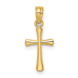 14k-polished-beveled-cross-w-round-tips-charm-SolomonJeweler-Wichita-KS-CustomJewelry