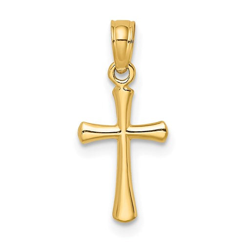 14k-polished-beveled-cross-w-round-tips-charm-SolomonJeweler-Wichita-KS-CustomJewelry
