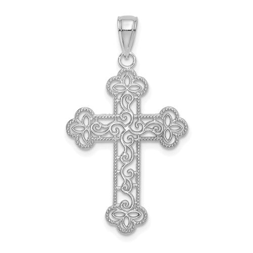 14k-white-gold-textured-and-beaded-edge-charm-SolomonJeweler-Wichita-KS-CustomJewelry