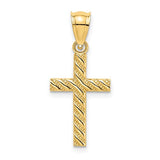 14k-beaded-and-polished-cross-charm-SolomonJeweler-Wichita-KS-CustomJewelry