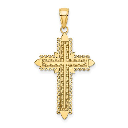 14k-w-lace-border-cross-charm-SolomonJeweler-Wichita-KS-CustomJewelry