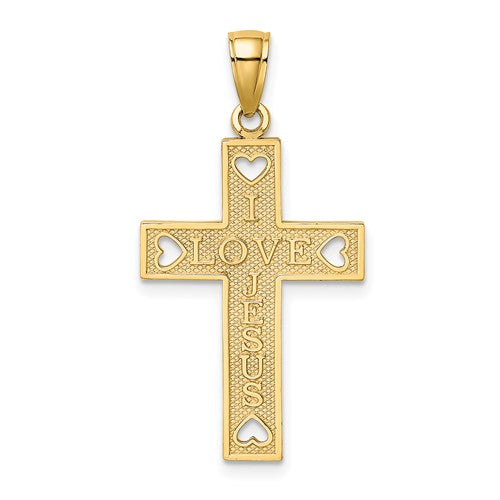 14k-i-love-jesus-cross-w-hearts-charm-SolomonJeweler-Wichita-KS-CustomJewelry