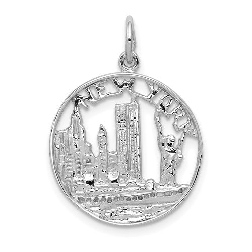 14k-white-gold-solid-polished-new-york-skyline-charm-SolomonJeweler-Wichita-KS-CustomJewelry