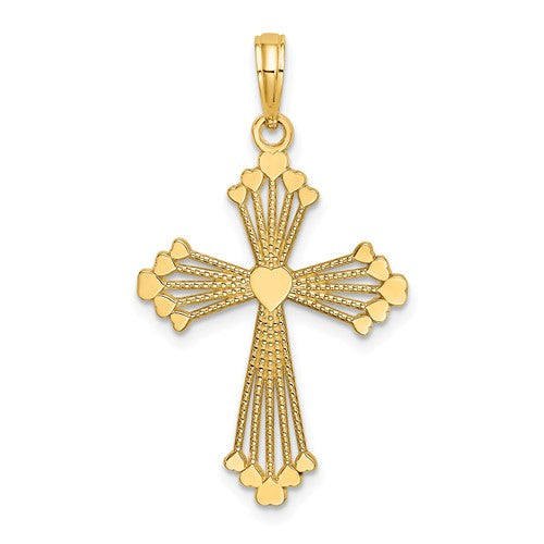 14k-cross-w-heart-center-charm-SolomonJeweler-Wichita-KS-CustomJewelry