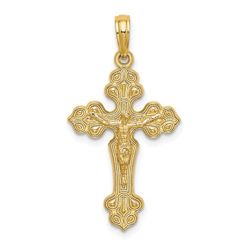 14k-crucifix-w-fancy-tips-charm-SolomonJeweler-Wichita-KS-CustomJewelry