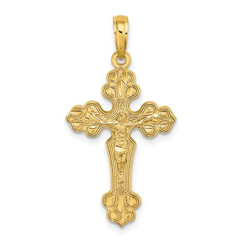14k-d-c-crucifix-w-fancy-tips-charm-SolomonJeweler-Wichita-KS-CustomJewelry