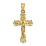 14k-crucifix-w-beveled-edges-charm-SolomonJeweler-Wichita-KS-CustomJewelry