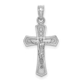 14k-white-gold-crucifix-w-beveled-edges-charm-SolomonJeweler-Wichita-KS-CustomJewelry