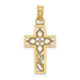 14k-flower-in-cross-charm-SolomonJeweler-Wichita-KS-CustomJewelry