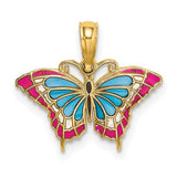 14k-small-enameled-blue-and-red-butterfly-charm-SolomonJeweler-Wichita-KS-CustomJewelry