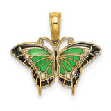 14k-small-green-enameled-butterfly-charm-SolomonJeweler-Wichita-KS-CustomJewelry