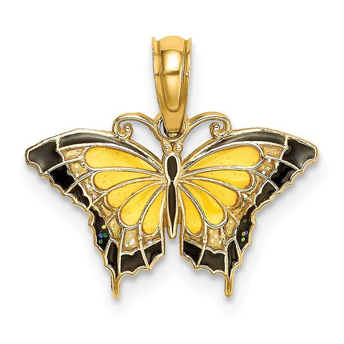 14k-small-enameled-yellow-butterfly-charm-SolomonJeweler-Wichita-KS-CustomJewelry