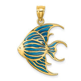 14k-w-blue-enameled-angelfish-charm-SolomonJeweler-Wichita-KS-CustomJewelry