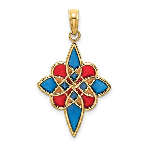 14k-enameled-celtic-knot-charm-SolomonJeweler-Wichita-KS-CustomJewelry