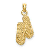 14k-3d-key-west-double-flip-flop-charm-SolomonJeweler-Wichita-KS-CustomJewelry