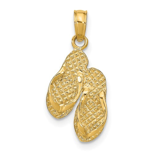 14k-marco-island-reversible-flip-flops-pendant-SolomonJeweler-Wichita-KS-CustomJewelry