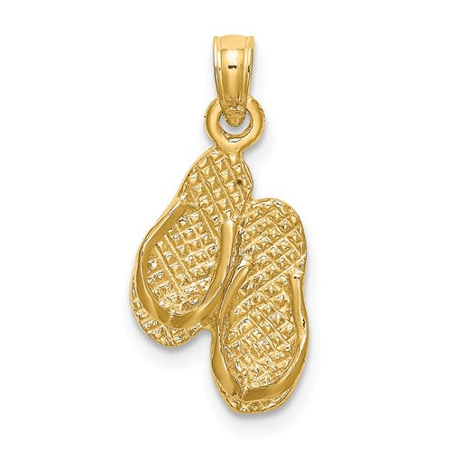 14k-3d-pawleys-island-double-flip-flop-charm-SolomonJeweler-Wichita-KS-CustomJewelry