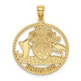 14k-bahamas-crest-in-textured-frame-charm-SolomonJeweler-Wichita-KS-CustomJewelry