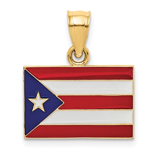 14k-solid-enameled-puerto-rico-flag-pendant-SolomonJeweler-Wichita-KS-CustomJewelry