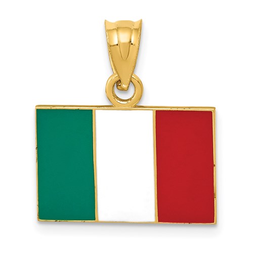 14k-solid-enameled-italy-flag-pendant-SolomonJeweler-Wichita-KS-CustomJewelry