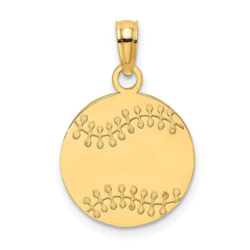 14k-polished-and-textured-flat-baseball-charm-SolomonJeweler-Wichita-KS-CustomJewelry