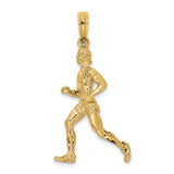 14k-3-d-polished-runner-charm-SolomonJeweler-Wichita-KS-CustomJewelry
