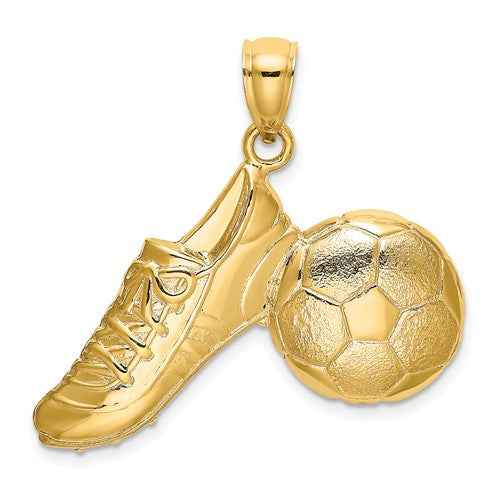 14k-2-d-polished-soccer-ball-and-shoe-charm-SolomonJeweler-Wichita-KS-CustomJewelry