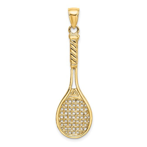 14k-3-d-polished-tennis-racquet-charm-SolomonJeweler-Wichita-KS-CustomJewelry