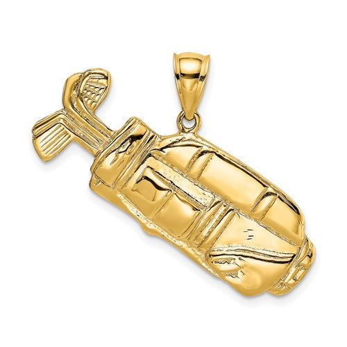 14k-2-d-and-polished-golf-bag-charm-SolomonJeweler-Wichita-KS-CustomJewelry