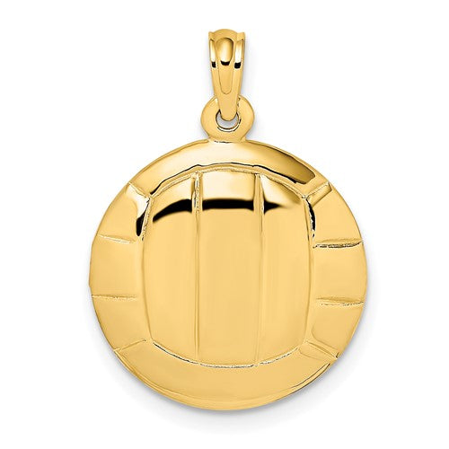 14k-2-d-polished-volleyball-charm-SolomonJeweler-Wichita-KS-CustomJewelry